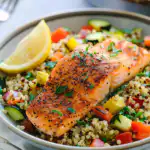 Mediterranean Salmon and Vegetable Quinoa