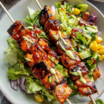 BBQ Chicken Skewer Salad