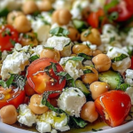 Cottage Cheese and Chickpeas Salad