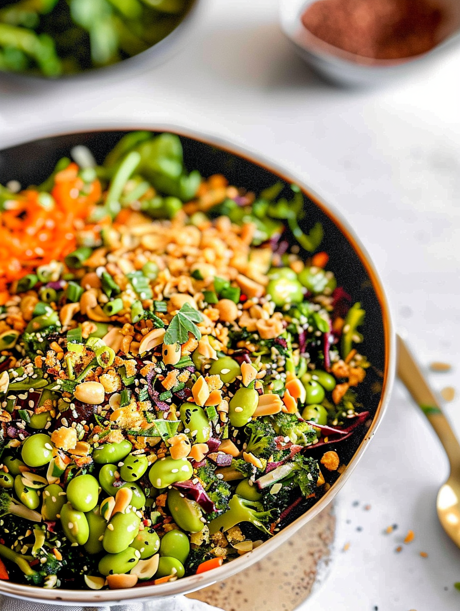 Edamame Peanut Crunch Salad