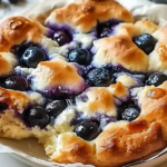 Fluffy Cottage Cheese Blueberry Bake