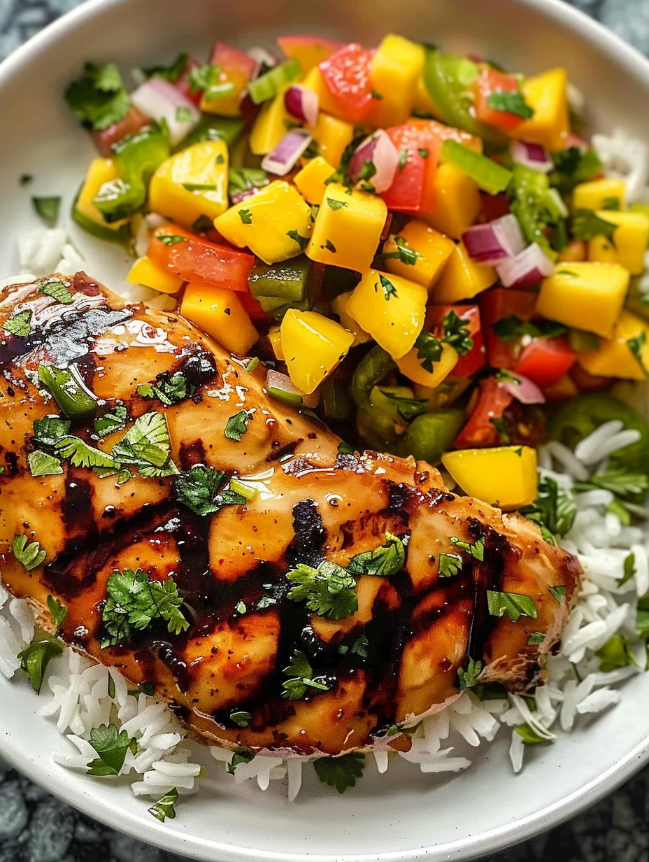 Honey Lime Chicken with Mango Salsa