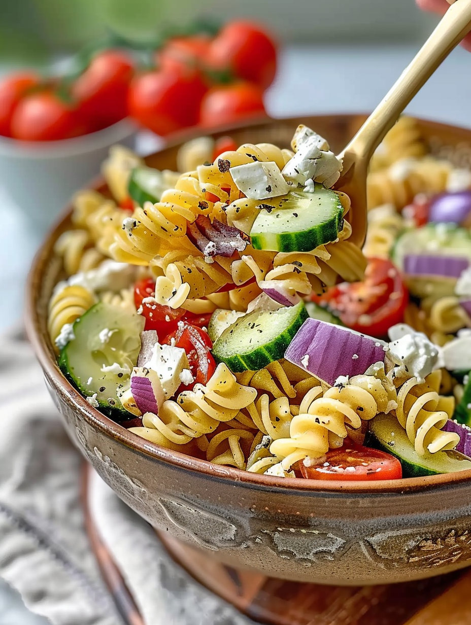 Quick Greek Pasta Salad