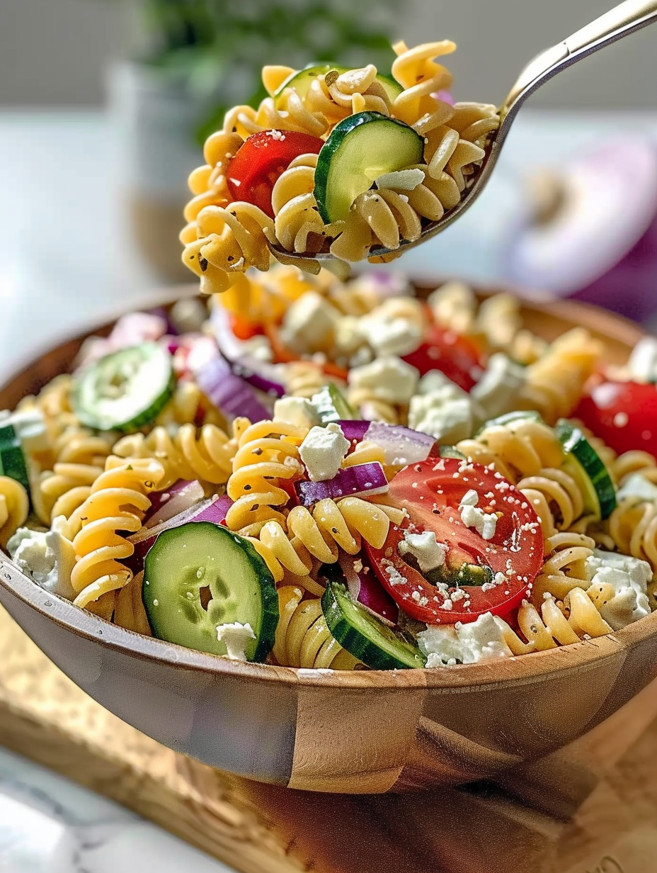 Quick Greek Pasta Salad