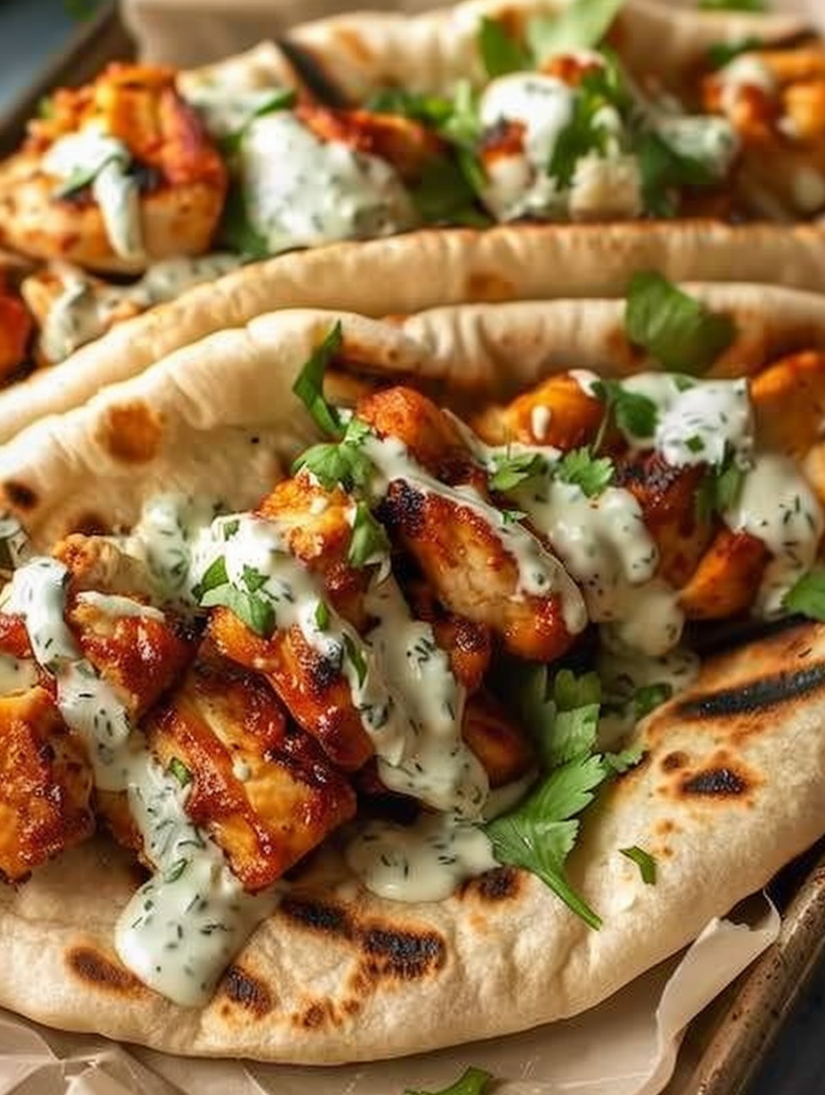 Sheet Pan Chicken Pitas with Herby Ranch