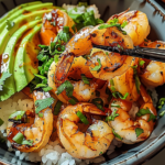 Spicy Shrimp and Avocado Rice Bowl