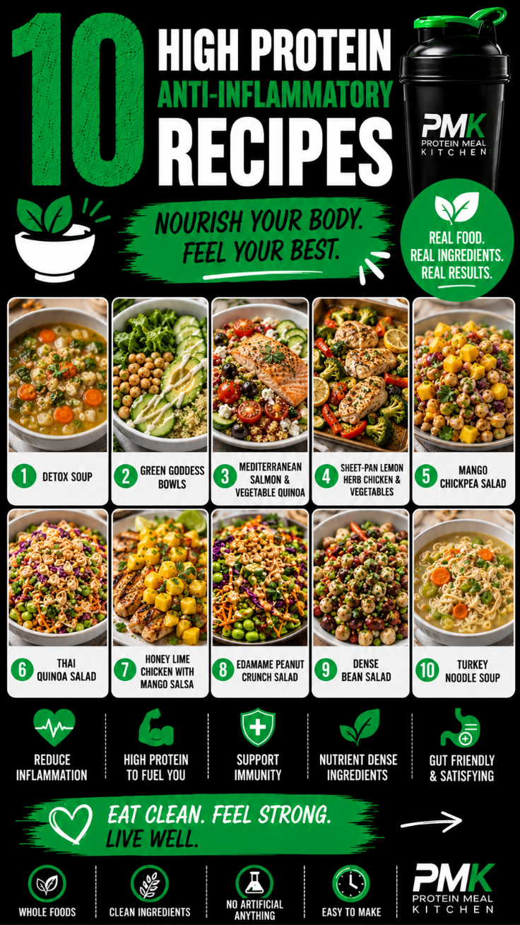 10 High Protein Anti-Inflammatory and Detox Recipes