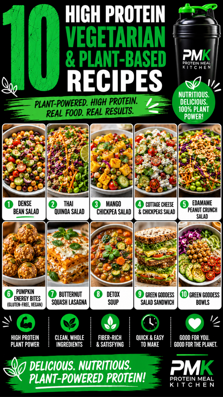 10 High Protein Vegetarian and Plant-Based Recipes
