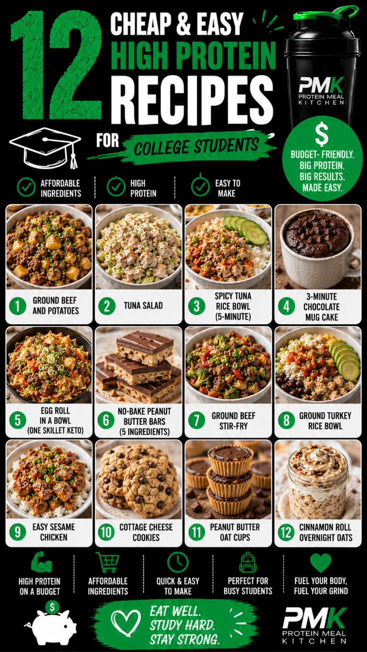 12 Cheap and Easy High Protein Recipes for College Students