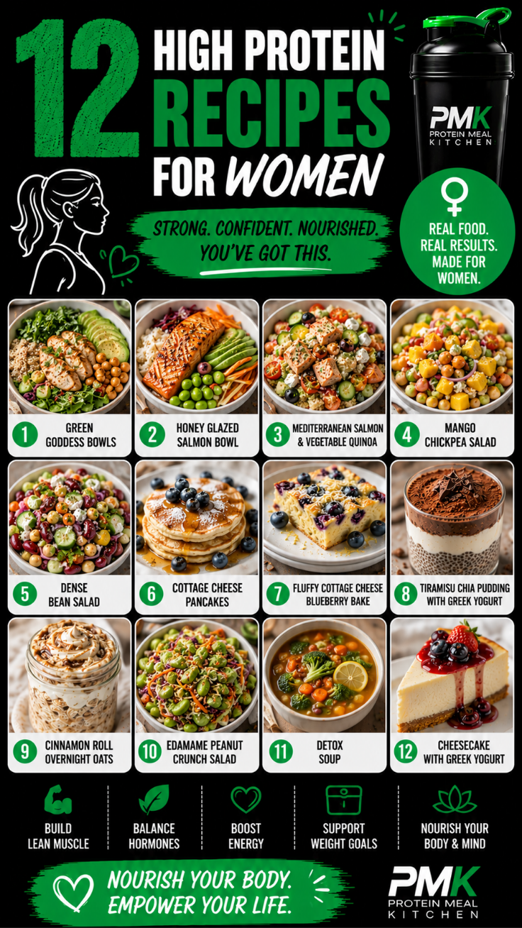 12 High Protein Recipes for Women (Hormone-Friendly & Filling)
