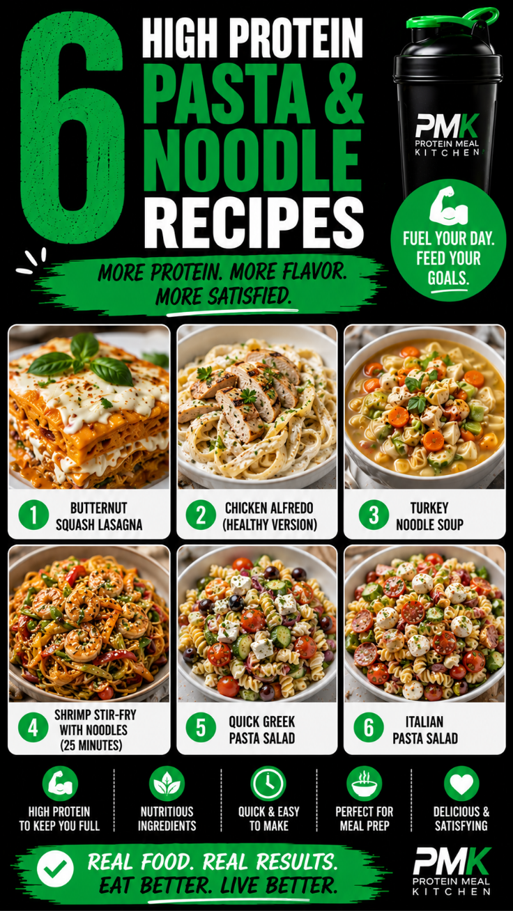 6 High Protein Pasta & Noodle Recipes for Easy Meals