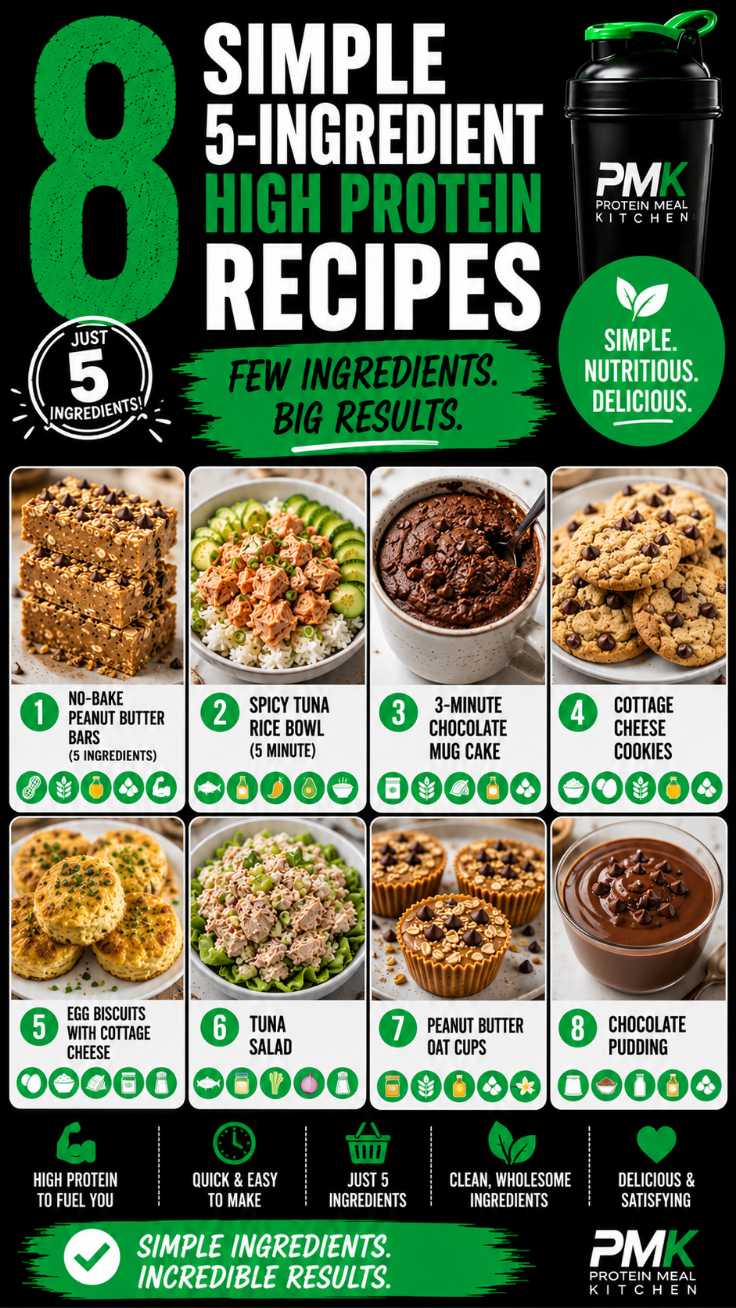 8 Simple 5-Ingredient or Less High Protein Recipes