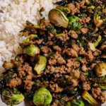 Ground Chicken and Brussels Sprouts