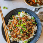 Healthy Ground Turkey Teriyaki Rice Bowl