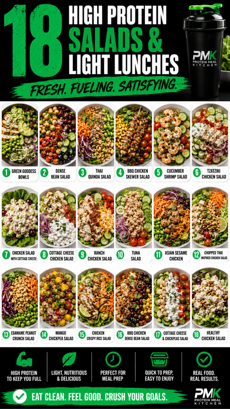18 High-Protein Salads & Light Lunches for Better Energy