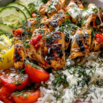 Mediterranean Lemon-Dill Chicken Bowls