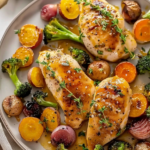 Sheet Pan Honey Dijon Chicken with Veggies